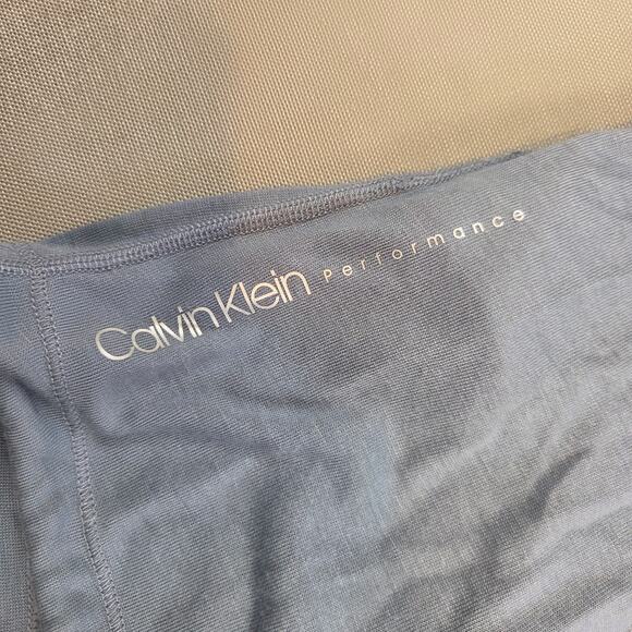 Calvin Klein Performance Long Sleeve Drawstring Top Blue XS NWT - Picture 7 of 16